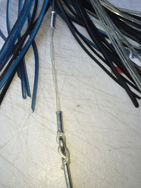 Double-crimping is like an insurance policy, plus it can also help space a hook from the lure.