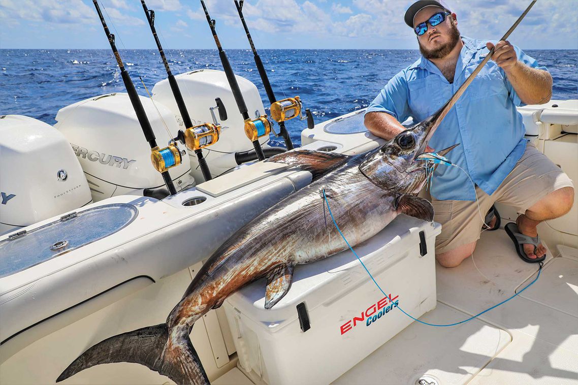 Darting food fish, such as this swordfish, gets the job done efficiently.George Poveromo