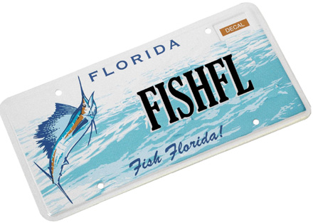 FISH FLORIDA - The Sailfish license plate that really helps
